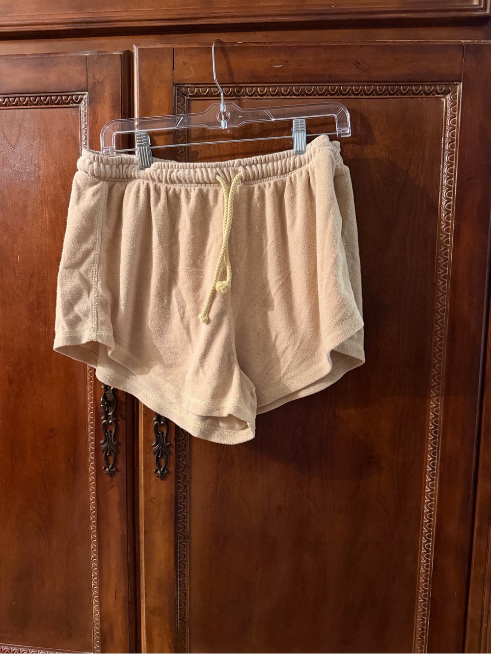 Free people Women’s Cream Terry Cloth Lounge Shorts -